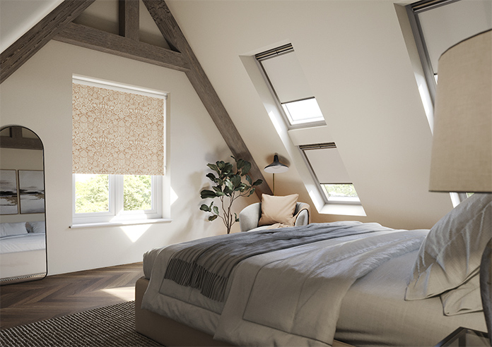 William Morris At Home Sunflower, Madder - Roller Blind - Image 7